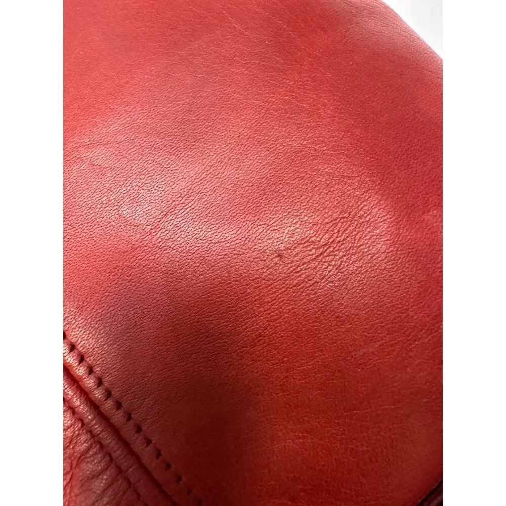 Vintage 1990’s Coach Bleeker Bucket Bag 4153 Red Leather Shoulder Bag - Picture 8 of 12